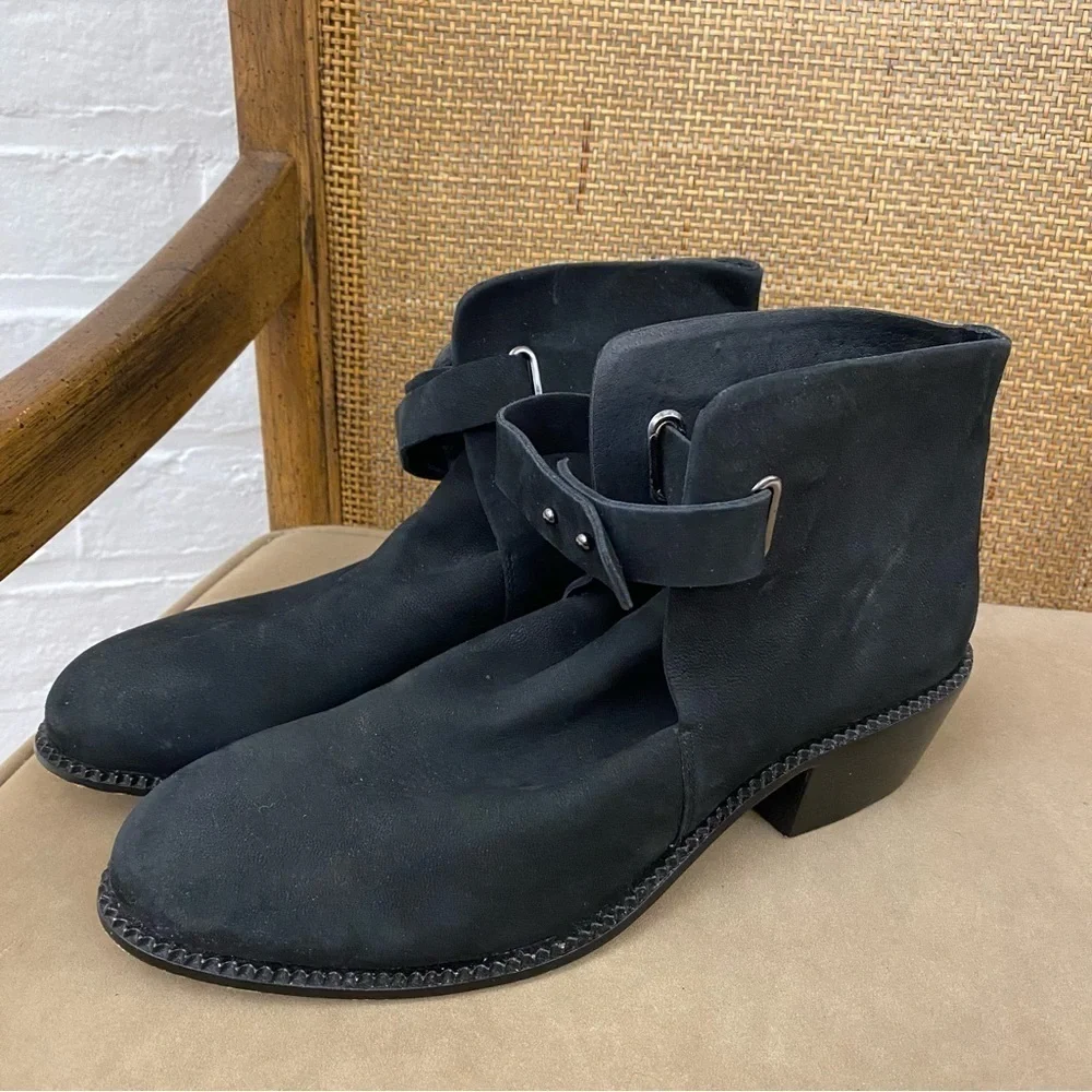 Anthropologie‎ || Cynthia Vincent Buckle Booties Black 10